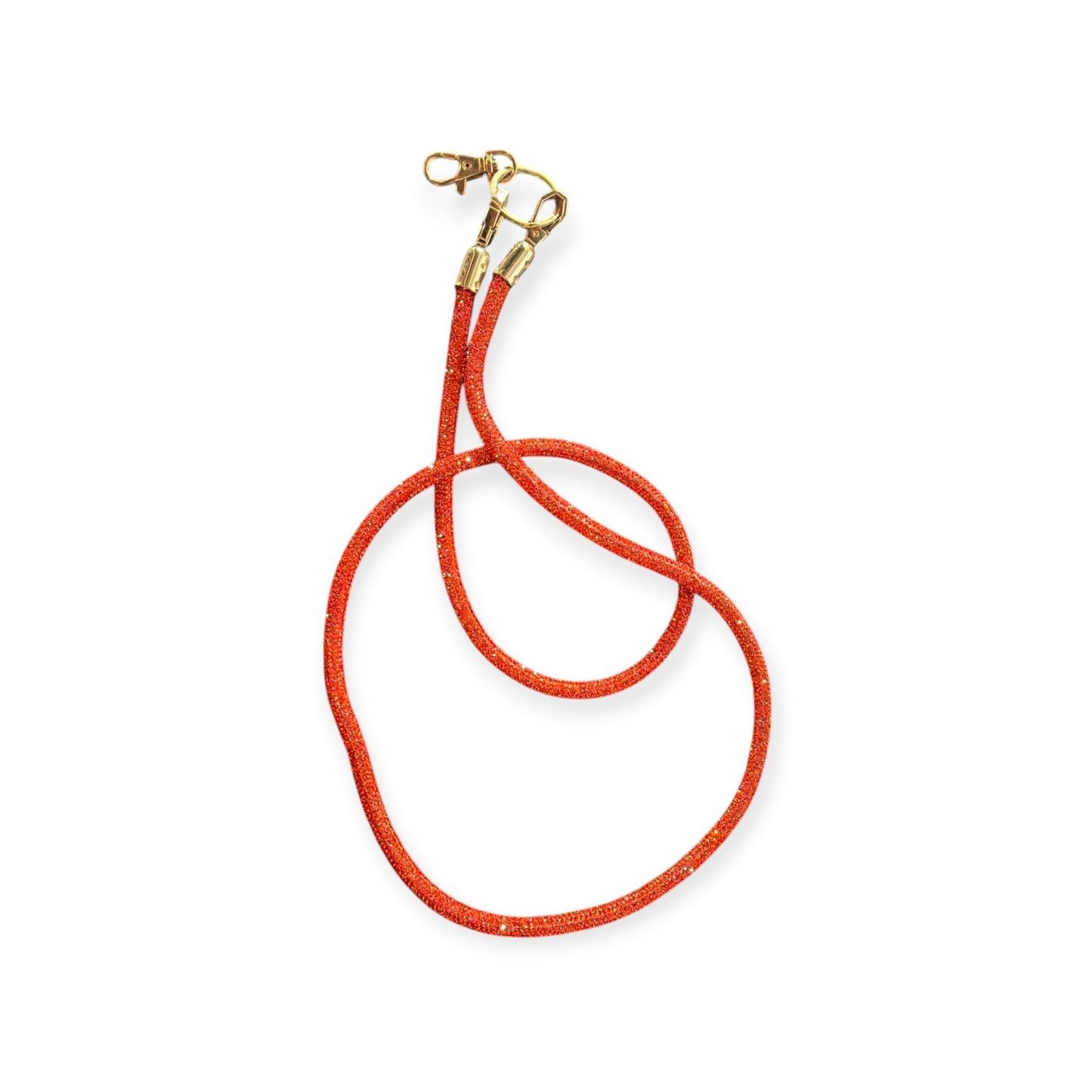 Crystal Orange Cross Body Phone Strap