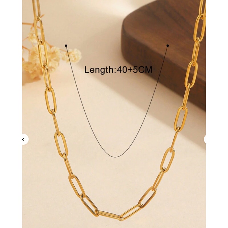 Paperclip Matching Necklace and Bracelet Set