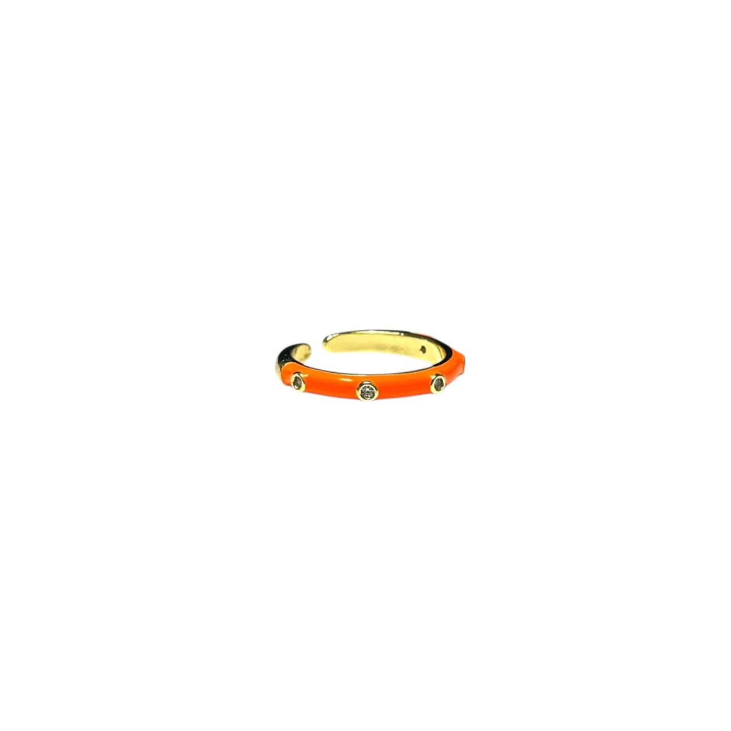 Orange Enamel Ring
