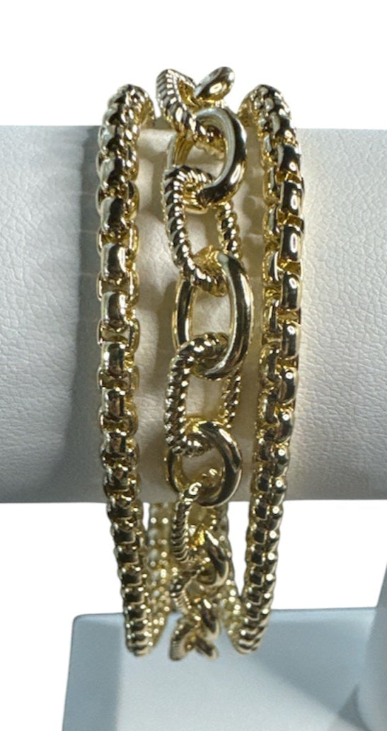Three Chain Magnetic Clasp Bracelet - Waterproof