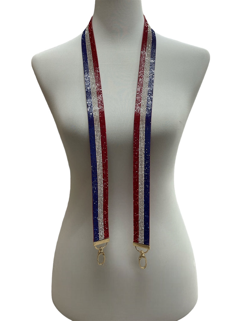 Red White and Blue Purse / Phone Strap