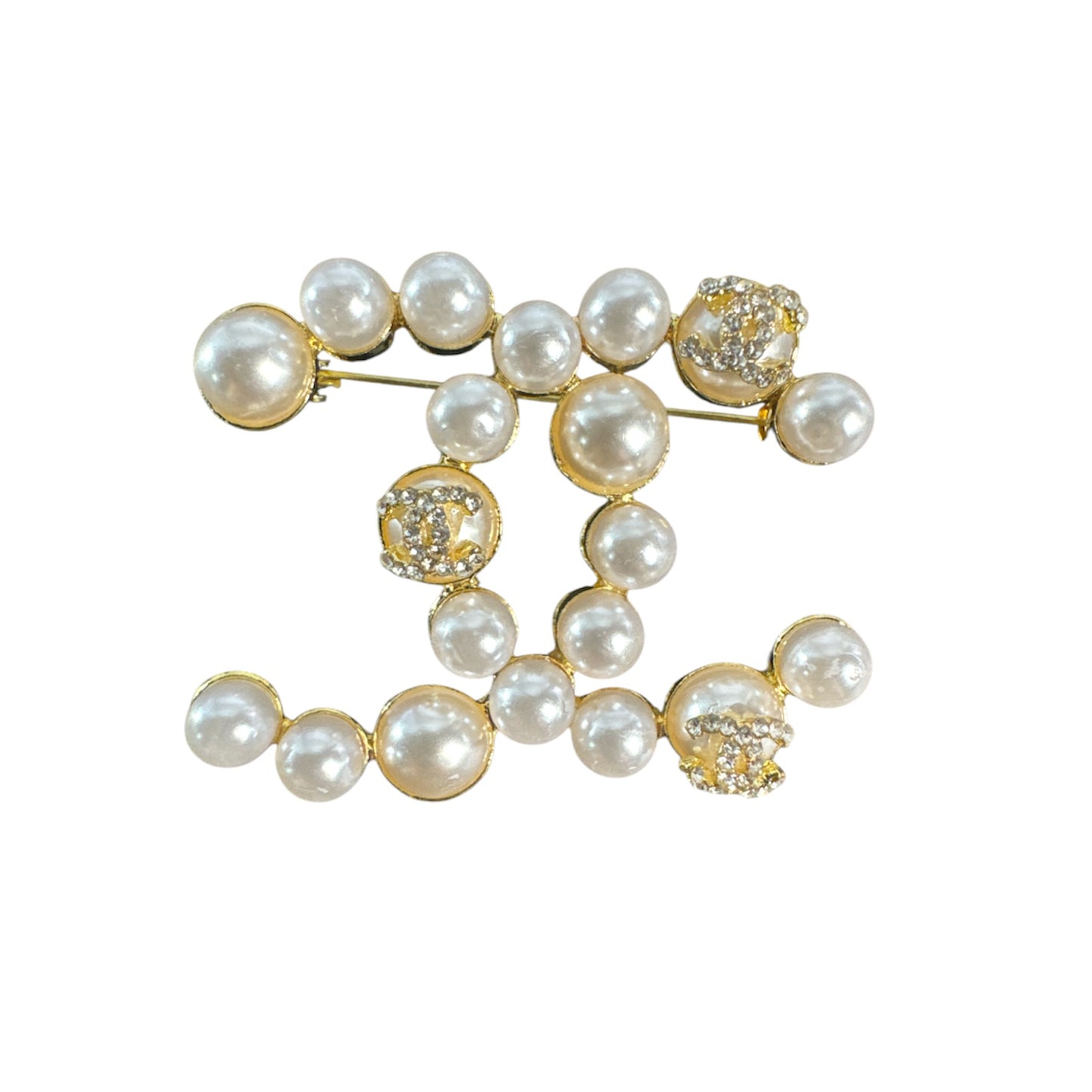 CC Foe Pearl and CZ Large CC Pin