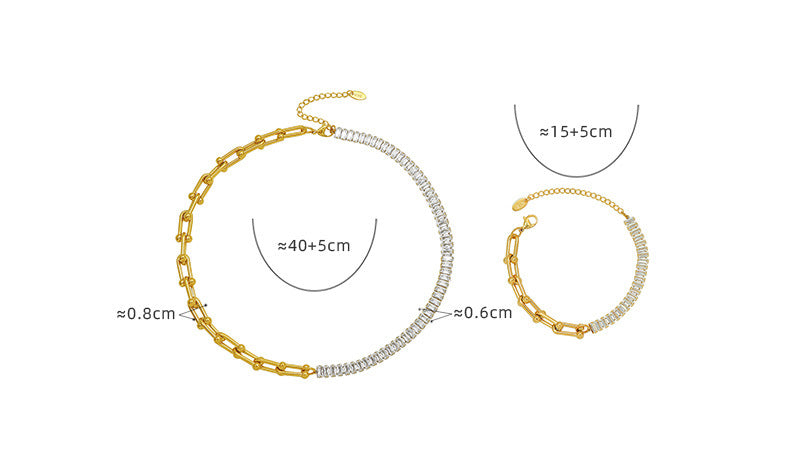 U-Shaped Horseshoe Necklace, Bracelet - Waterproof