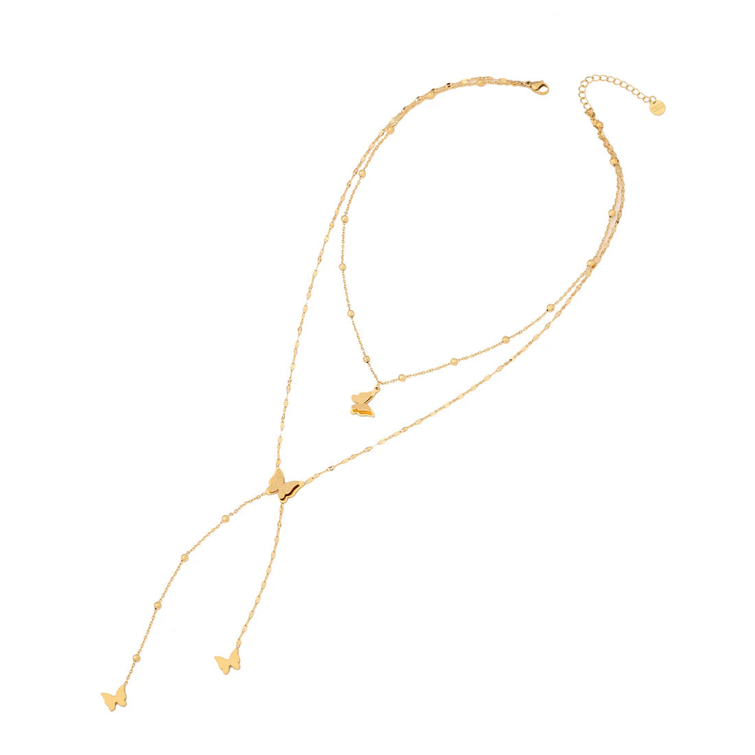 Multi Style Drop Necklace Butterfly and Flower - Waterproof