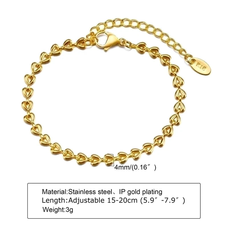 Gold Chain Bracelets - Waterproof