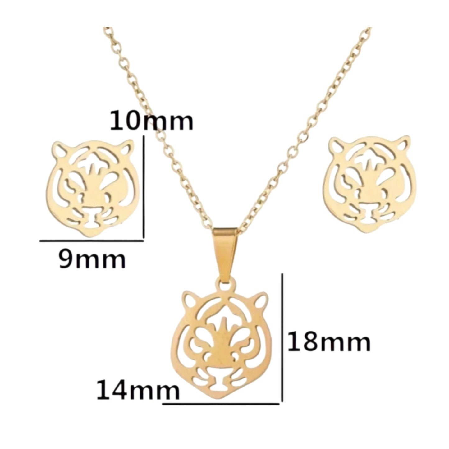 Tiger Head Jewelry Set