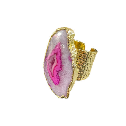 Pink Geo Adjustable Ring