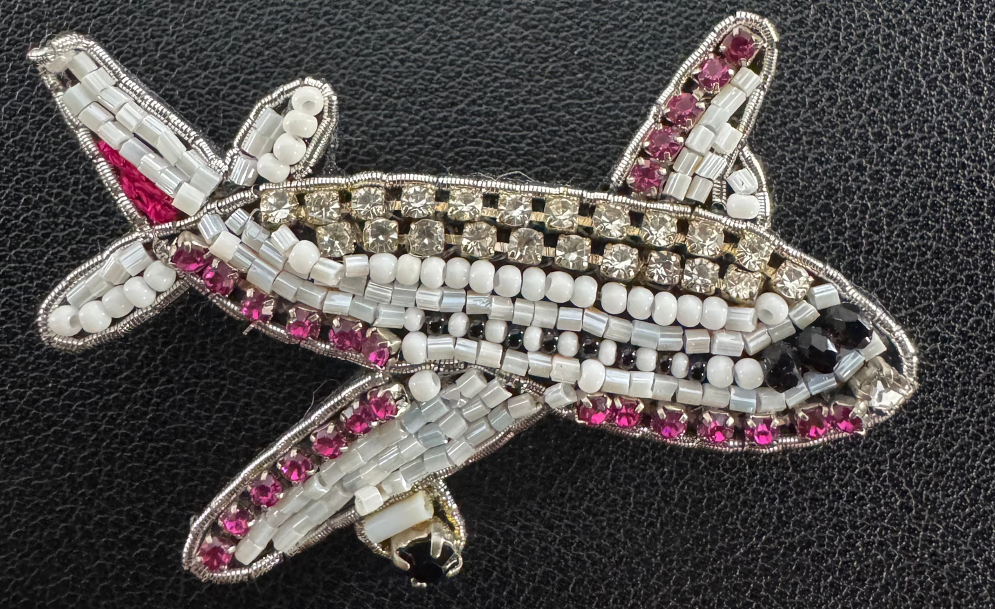 Airplane Beaded Pin
