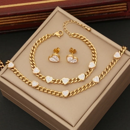 Heart Shape and Chain Necklace - Waterproof