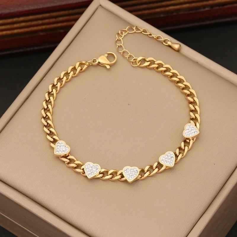 Heart Shape and Chain Necklace - Waterproof