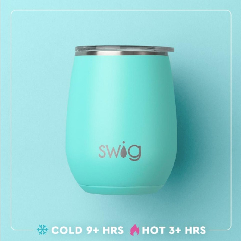 Orange Stemless Wine Cup 14oz