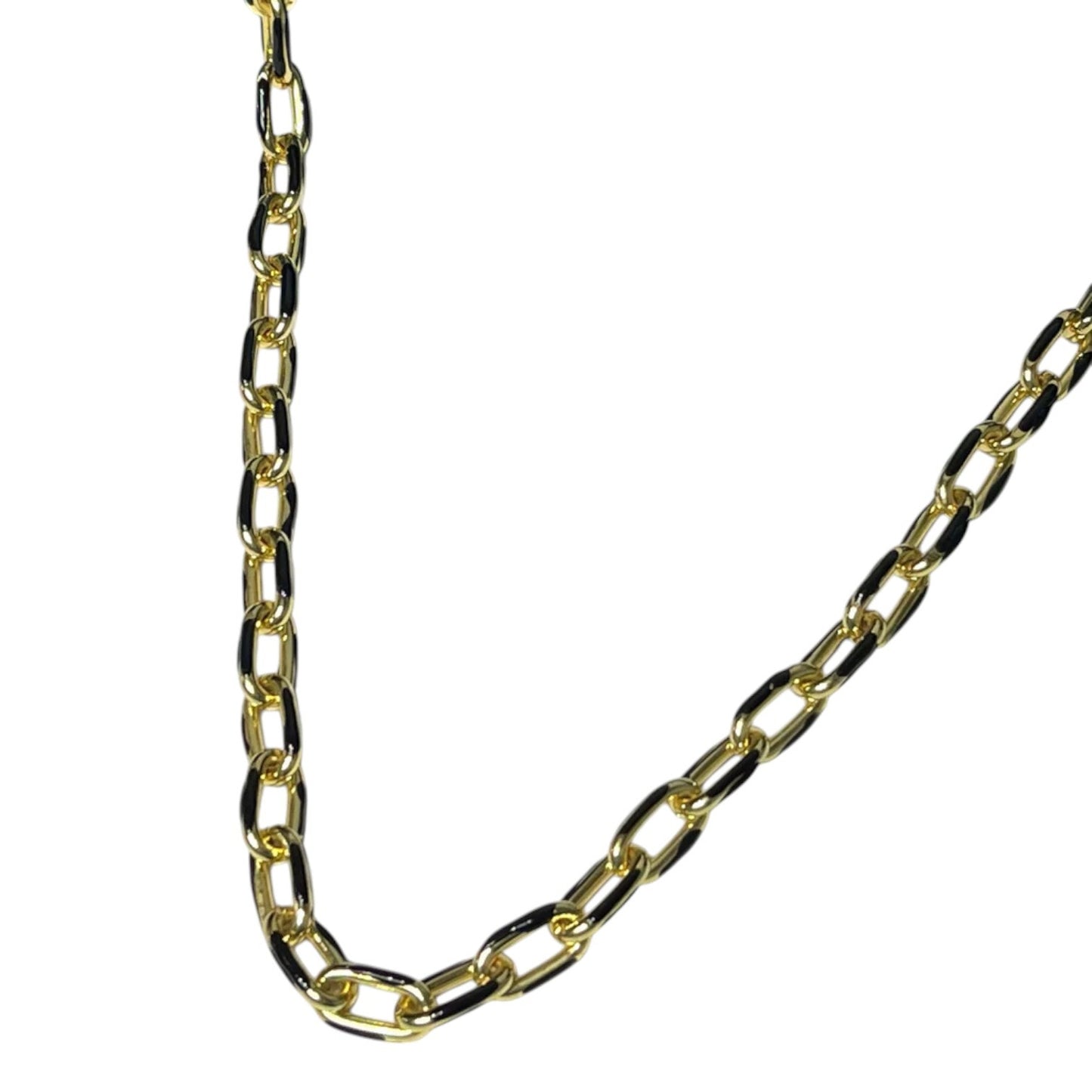 Black Gold Enamel Chain