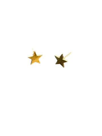 Star Stud Gold Earrings - Sterling Silver - Waterproof