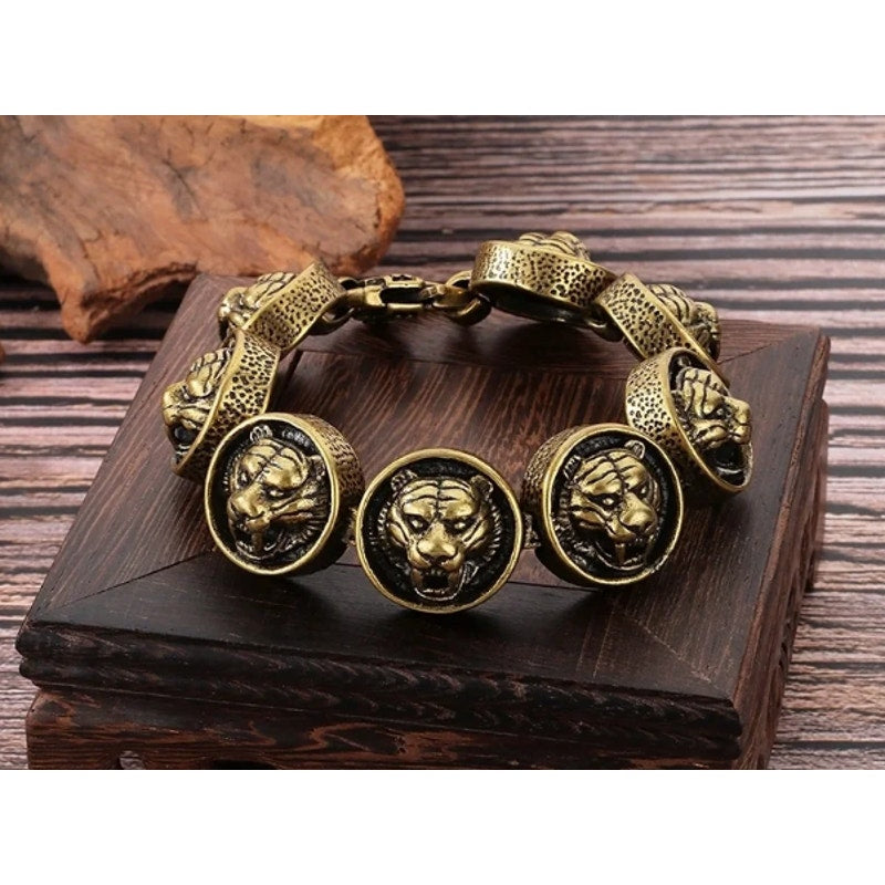 Vintage Style Tiger Head Bracelet