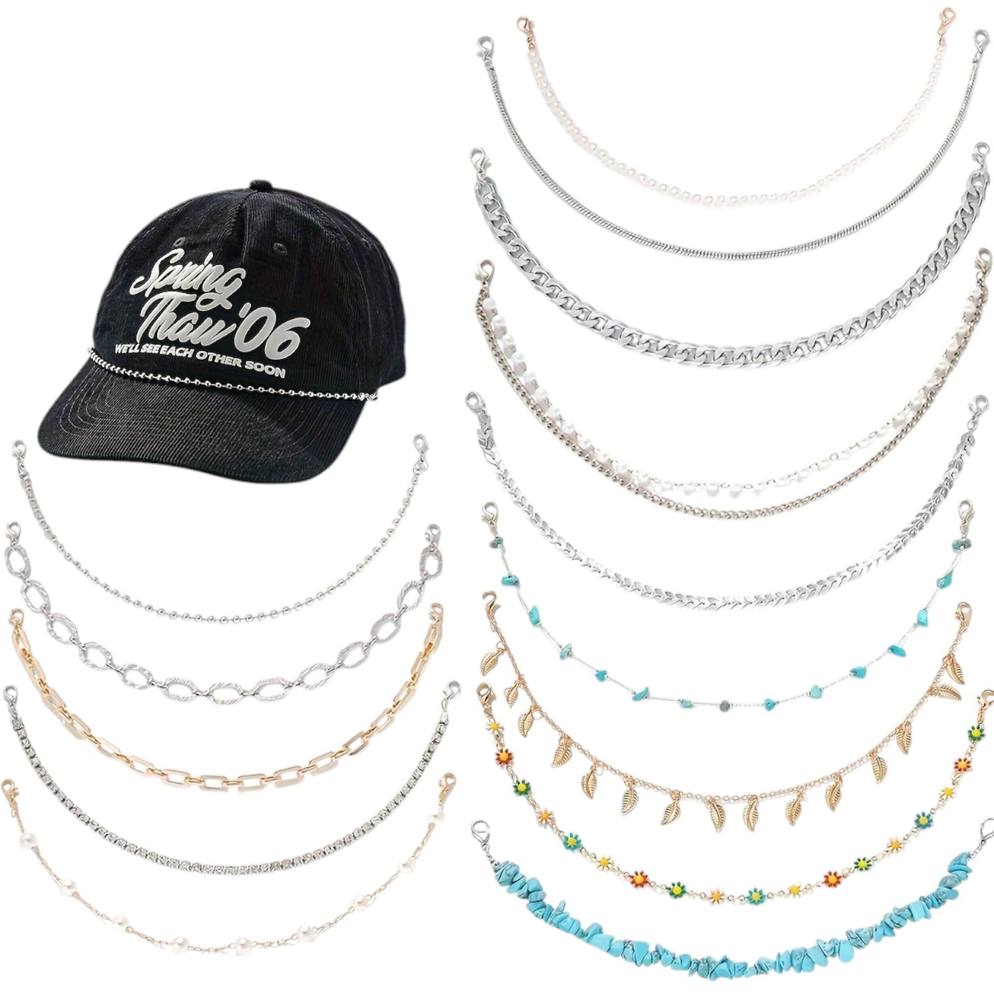 Trucker Hat Chains - 15 Variations