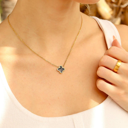 Lucky Clover Charm Necklace- Waterproof