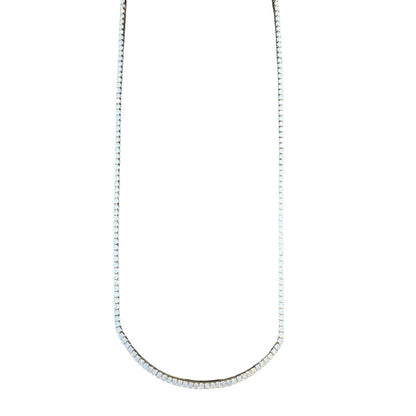 Opal Rhinestone 14k Gold Plated Necklace