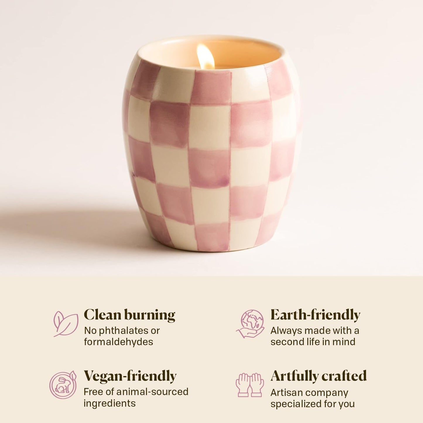 PADDYWAX - Checkmate Artisan Hand-Poured Scented Candle, 11-Ounce, Lavender Mimosa