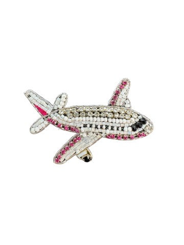 Airplane Beaded Pin