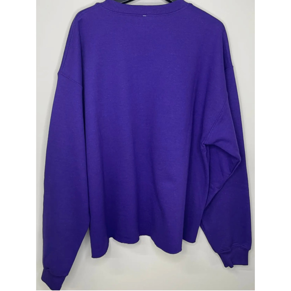 Sweatshirt, Crewneck Purple, Tiger Face - Large