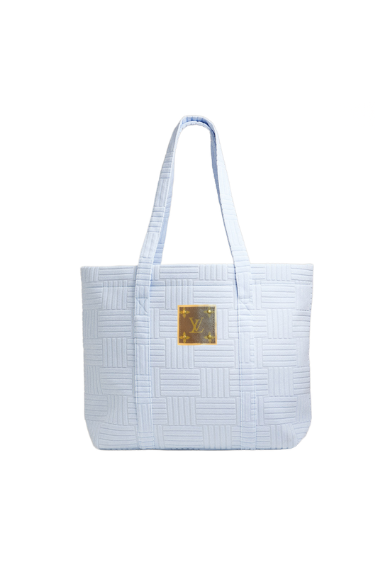 Terry Cloth Tote Bag - Light Blue