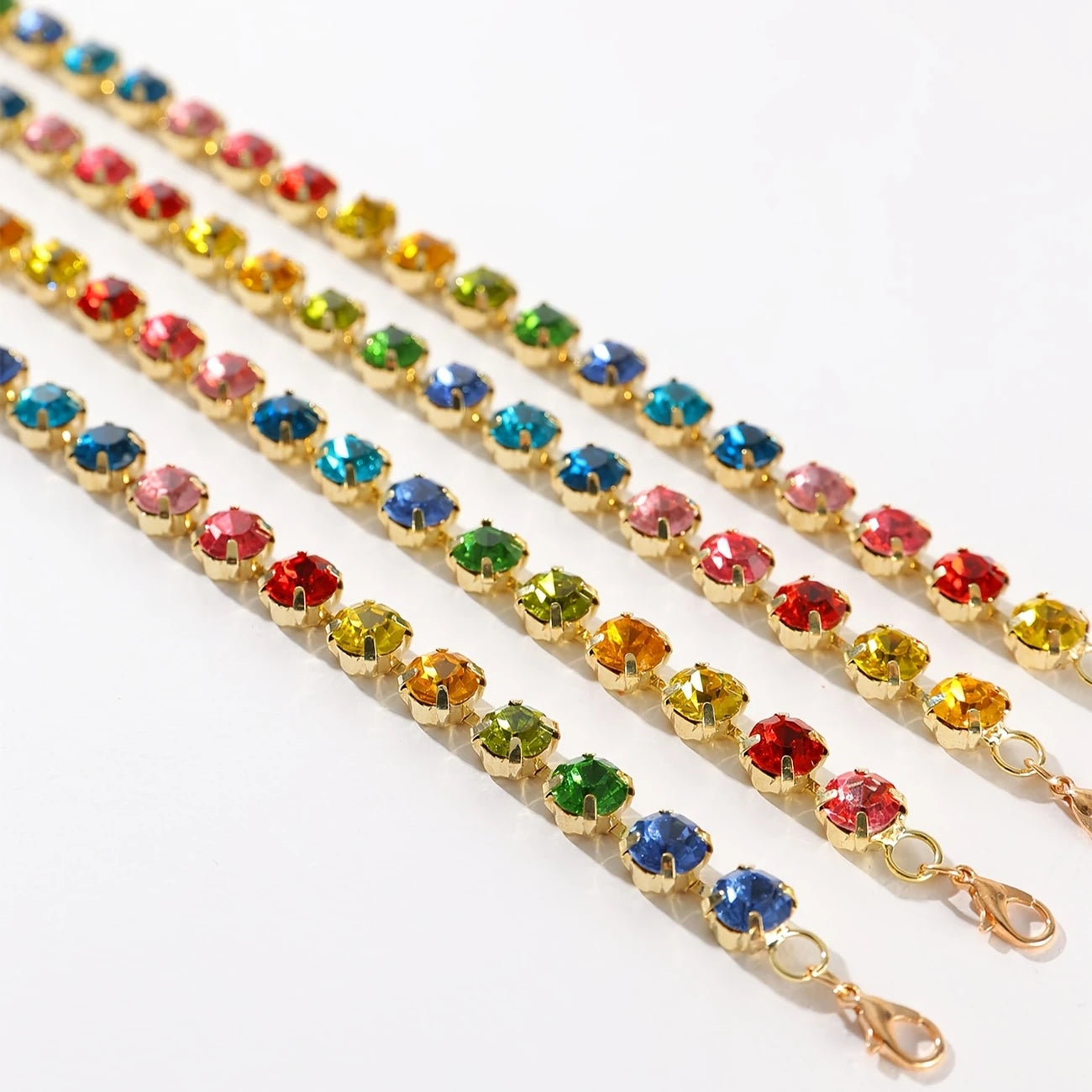 Trucker Hat Chain - Geometric Colorful Rhinestone