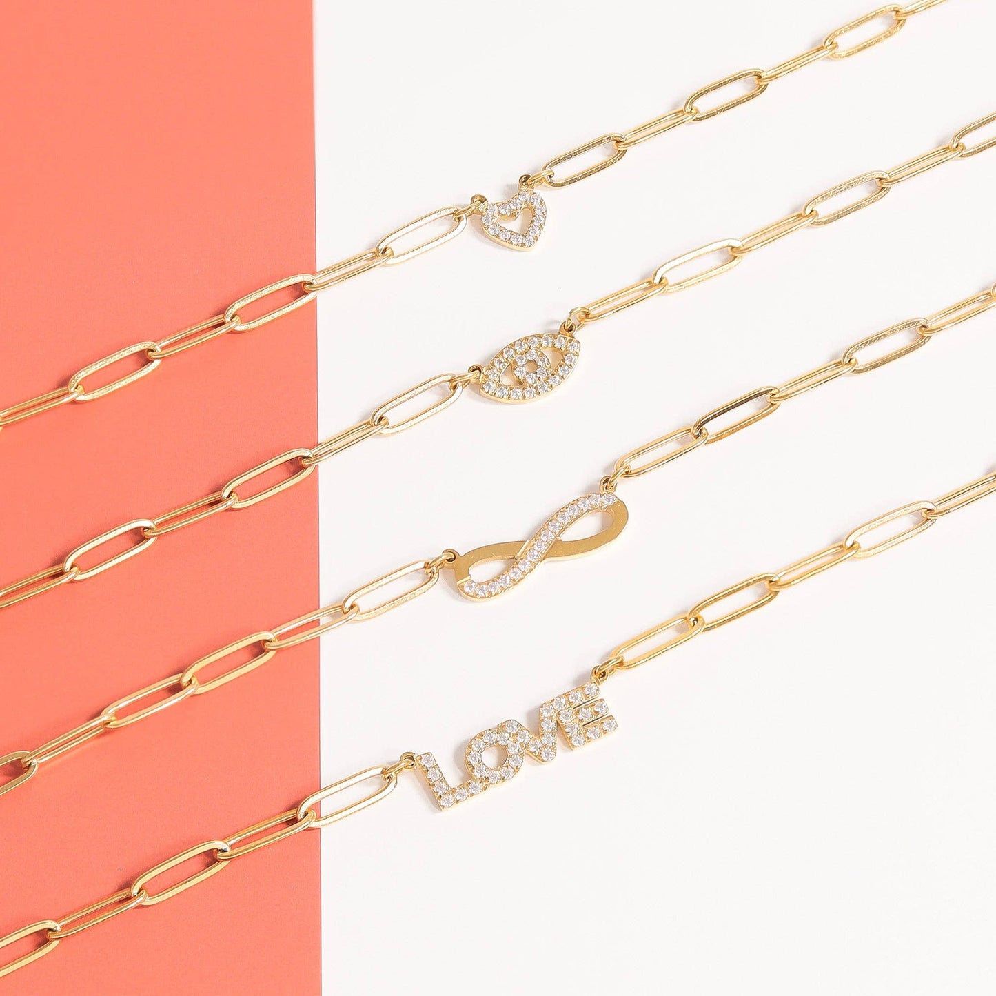 "Heart" Paperclip Necklace - Waterproof