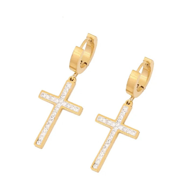 Expressive Cross Earrings - Waterproof