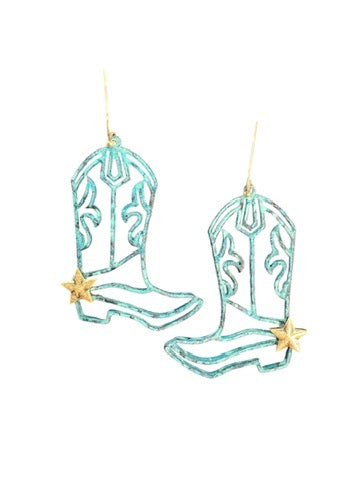 Cow Girl Boot Earrings