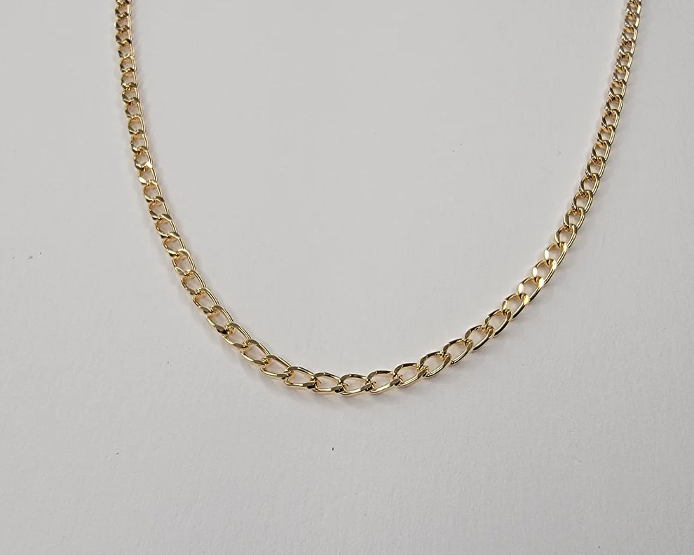 Mini Chain Link 14k Gold Plated Necklace