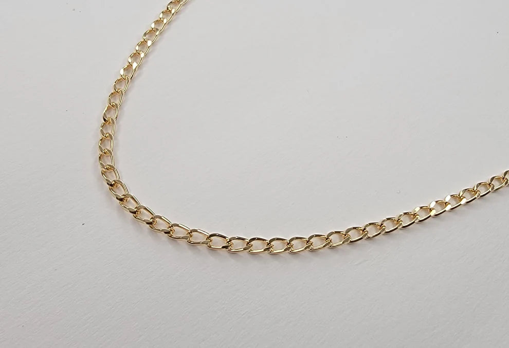 Mini Chain Link 14k Gold Plated Necklace