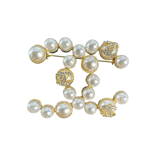 CC Foe Pearl and CZ Large CC Pin