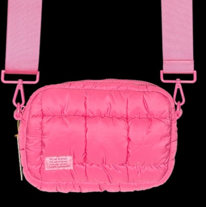 Puff Crossbody Bag - Pink