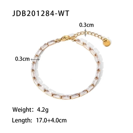 Rectangle Zircon Bracelet - Waterproof