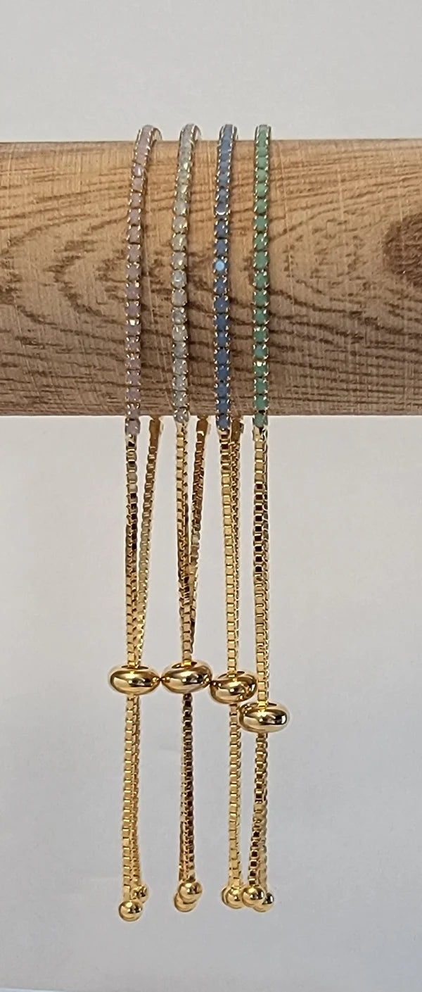 Opal Rhinestone 14k Gold Plated Necklace