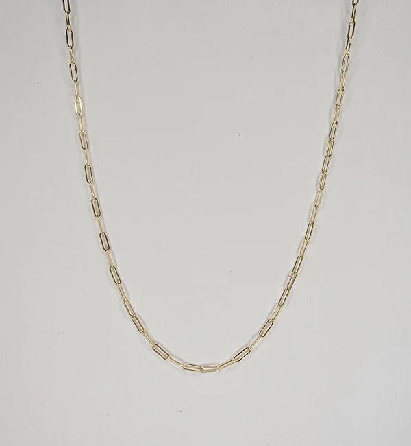 Mini Paper Clip Link Chain Necklace