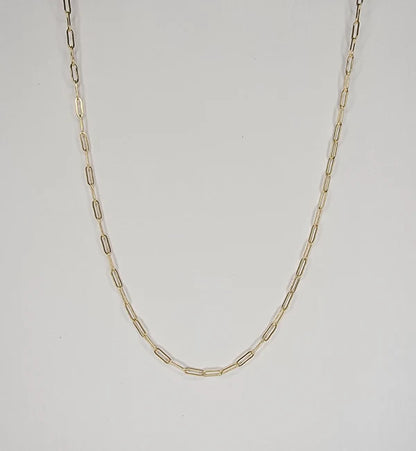 Mini Paper Clip Link Chain Necklace