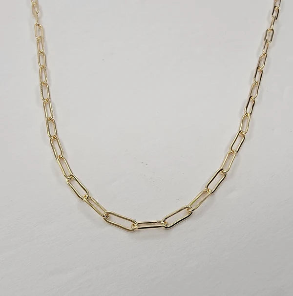 Mini Paper Clip Link Chain Necklace