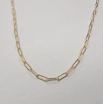 Mini Paper Clip Link Chain Necklace