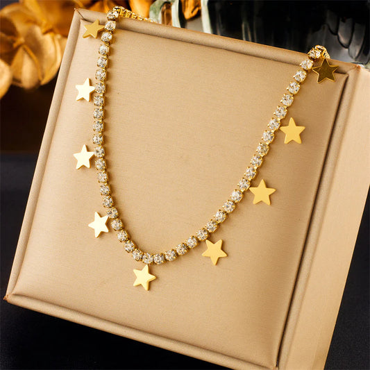 QZ and Star Necklace
