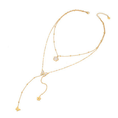 Multi Style Drop Necklace Butterfly - Waterproof