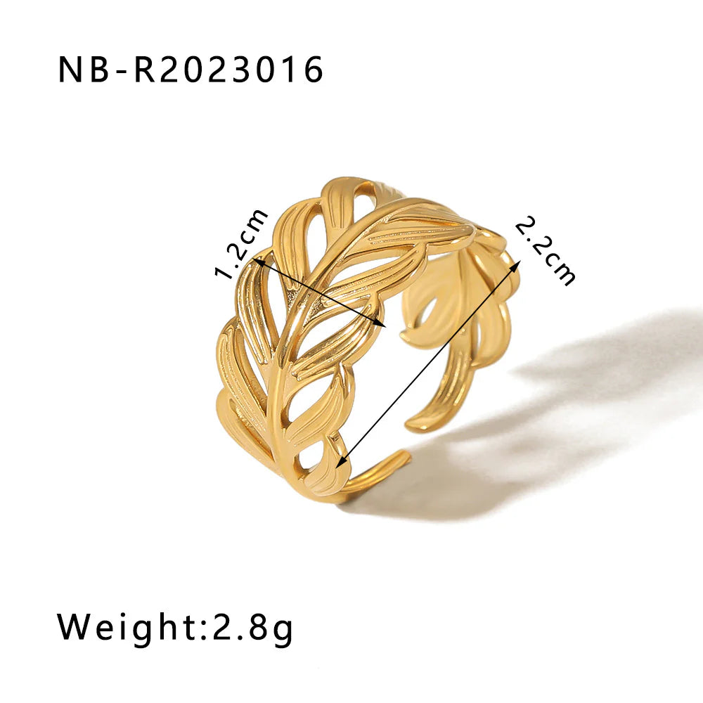 One Size Gold Rings - Waterproof