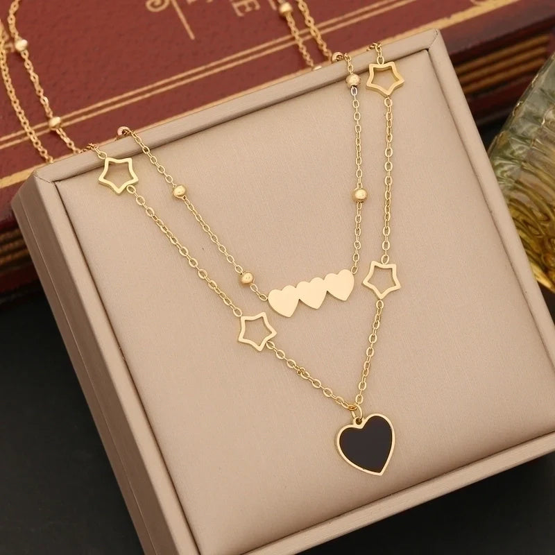 Black Heart Shape Necklace