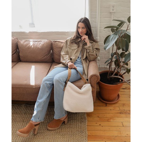 Joy - Teresa Faux Fur Hobo - Black