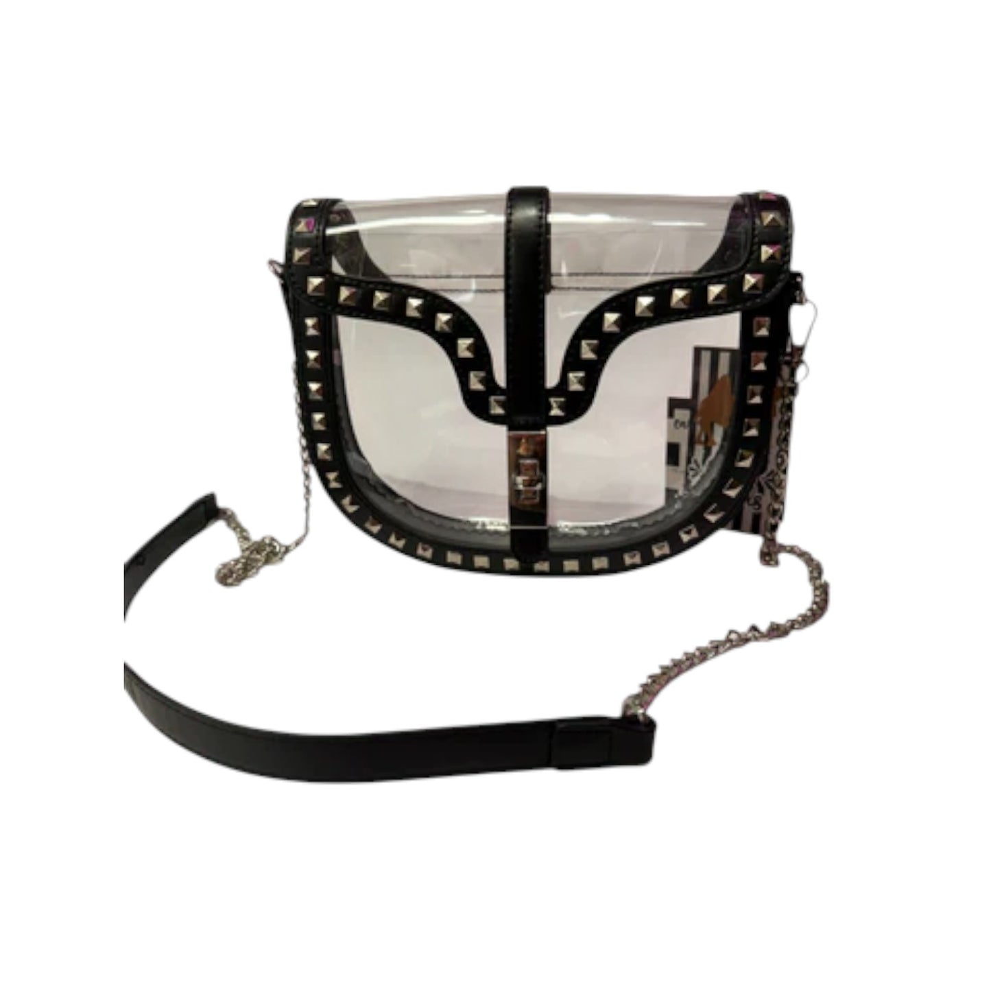 Black trimmed crossbody purse