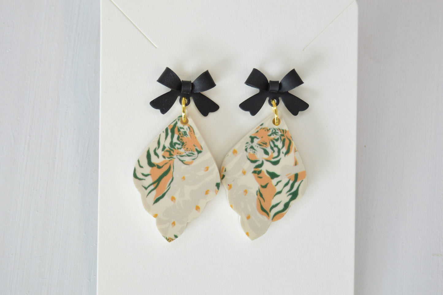 Tiger Dangle Earrings