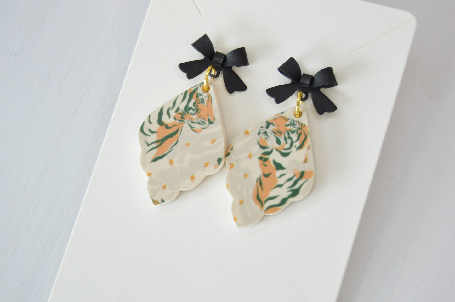 Tiger Dangle Earrings