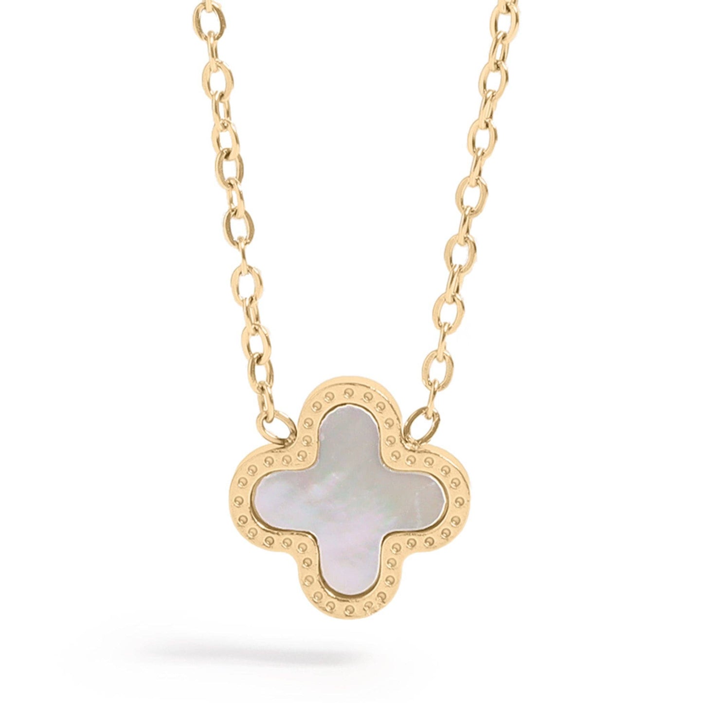 Lucky Clover Charm Necklace- Waterproof