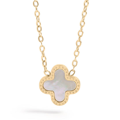 Lucky Clover Charm Necklace- Waterproof