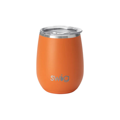 Orange Stemless Wine Cup 14oz